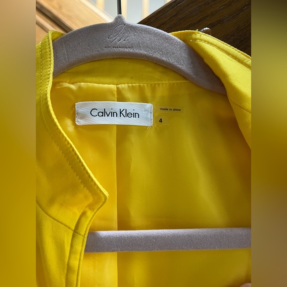 Calvin Klein yellow pencil dress size 4 - Picture 4 of 4
